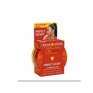 Creme Of Nature Argan Oil Perfect Edges 2.25 oz, 24 HOUR EXTRA HOLD MOROCCO GEL